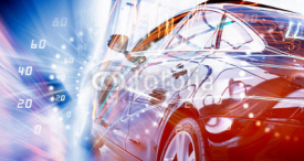 Obrazy i plakaty Rear view of luxury car