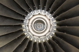 Naklejki Aircraft jet engine detail
