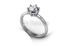Naklejki Diamonds ring on white gold body shape the most luxurious