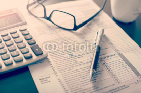 Fototapety Individual income tax return form,