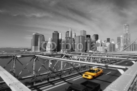 Fototapety Brooklyn Bridge Taxi, New York