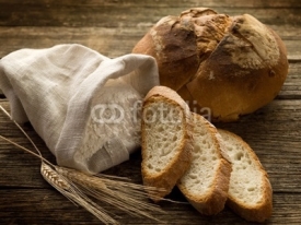 Obrazy i plakaty bread ear and flour-pane spighe e farina