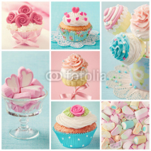 Fototapety Pastel colored sweets