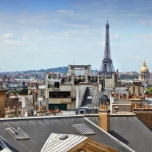 Naklejki Paryż - pejzaż z Wieżą Eiffla