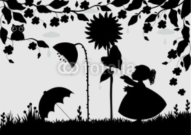 Obrazy i plakaty Girl and sunflower