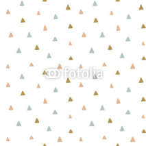 Fototapety Seamless hand drawn geometric tribal pattern with triangles. Vector navajo design.