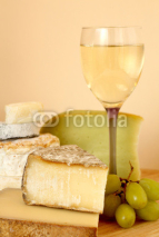 Obrazy i plakaty Wine, cheese and grapes