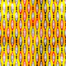 Naklejki colorful abstract geometric elements on a yellow background seamless pattern vector illustration