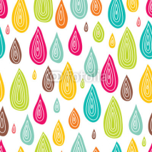 Naklejki Colorful rain. Seamless pattern.