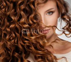 Naklejki Woman with Beautifull Hair