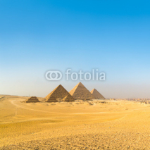 Naklejki Great pyramids in Giza valley, Cairo, Egypt