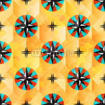 Obrazy i plakaty color beautiful abstract seamless pattern maritime symbols