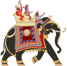 Naklejki decorated indian elephant