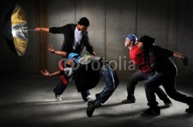 Fototapety Hip Hop Men Performing
