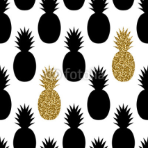 Naklejki Seamless Pineapples Pattern