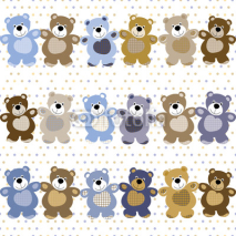 Fototapety vector seamless pattern of a toy teddy bear