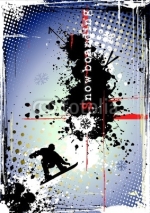 Fototapety dirty snowboarding poster