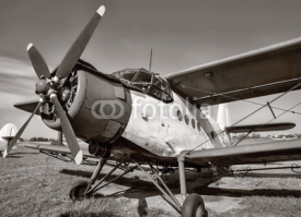 Fototapety vintage biplane