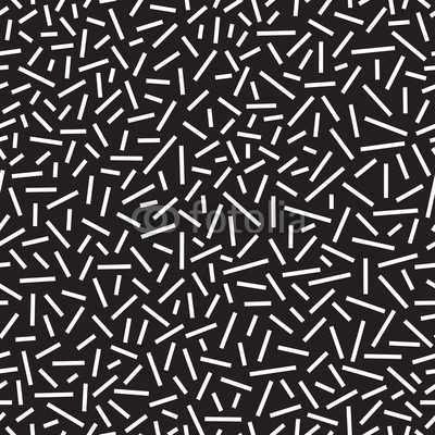 Geometric background with straight lines. Memphis style seamless pattern. Black and white, vector illustration