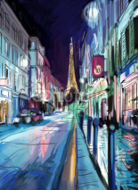 Obrazy i plakaty Street in paris - illustration