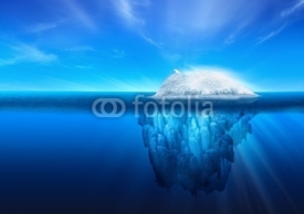 Naklejki Natural Iceberg with Polar Bear