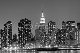 Fototapety New York City at Night Lights, Midtown Manhattan