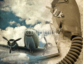 Obrazy i plakaty Retro aviation background