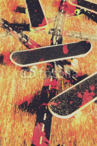 Obrazy i plakaty Grunge skate art