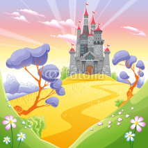Obrazy i plakaty Landscape with tower.