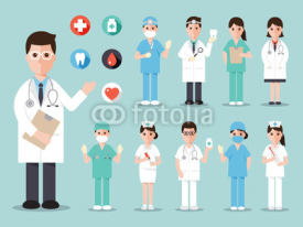 Fototapety medical and hospital icons