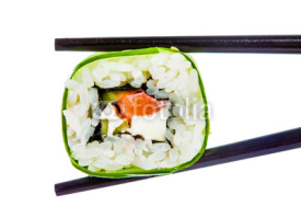 Naklejki Sushi Roll on a white background
