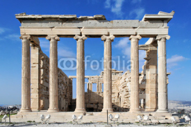 Naklejki Backside of the Erechtheion temple with ionic columns in Acropol