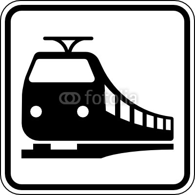 Zug Bahn Schienenverkehr Schild Zeichen Symbol