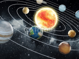 Obrazy i plakaty Solar system illustration