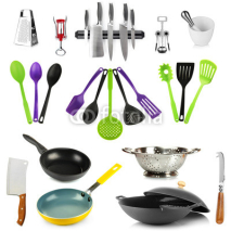 Obrazy i plakaty Kitchen tools collection isolated on white