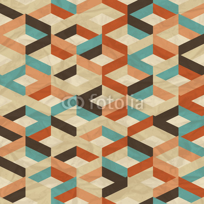 Seamless retro geometric pattern.