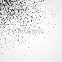 Fototapety Abstract background with dotted grid and triangular cells. Vector illustration