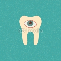 Fototapety tooth retro poster