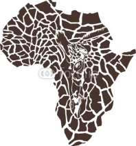 Naklejki Africa in a giraffe camouflage