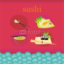 Obrazy i plakaty template of traditional Japanese food menu
