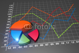 Fototapety Business graph growth