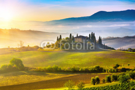 Naklejki Tuscany at sunrise