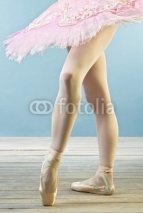 Obrazy i plakaty Ballet dancer's legs in slippers