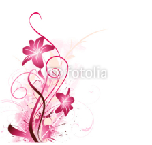 Naklejki floral background in pink