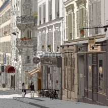 Naklejki Street in Montmartre