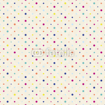 Naklejki polka dots pattern, seamless with grunge background, retro style