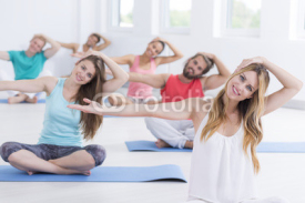 Fototapety Picture of pilates class
