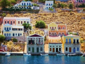 Fototapety Colorful houses, Symi island, Greece
