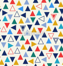 Naklejki Geometric seamless pattern with triangles