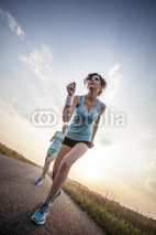 Fototapety Two pretty girls jogging in the morning